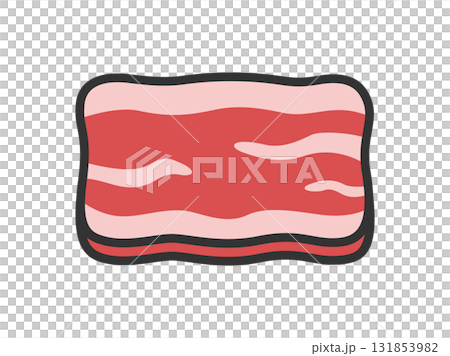 生牛肚片圖示插圖（線條畫顏色） 131853982