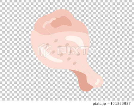 Illustration of a raw chicken wing icon 131853987