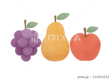 「秋の果物セット(ぶどう・なし・りんご) / Autumn Fruit Trio: Grapes, 「秋の果物セット(ぶどう・なし・りんご) / Autumn Fruit Trio: Grapes, 131854252