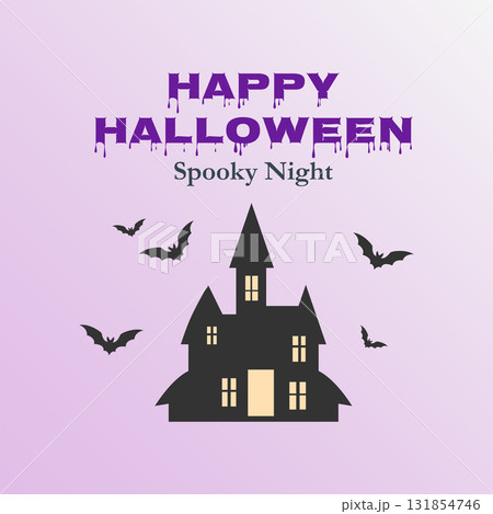 happy halloween spooky night scene 131854746