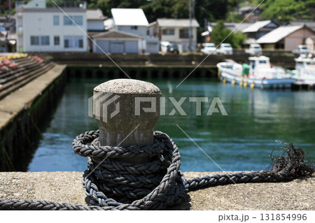 漁港の繋留柱 131854996