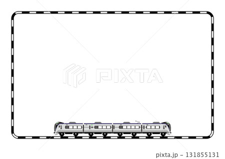 おもちゃ風のE353系電車と線路のフレーム おもちゃ風のE353系電車と線路のフレーム 131855131