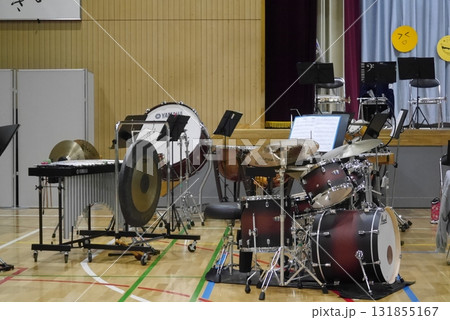 吹奏楽の打楽器エリア 131855167