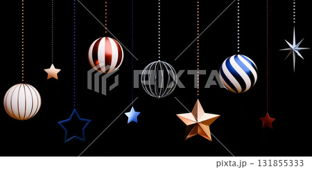 3D素材_クリスマスオーナメント 3D素材_クリスマスオーナメント 131855333