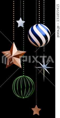 3D素材_クリスマスオーナメント 3D素材_クリスマスオーナメント 131855415