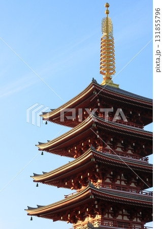 五重塔と青い空 131855796