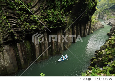 玄武岩 柱状節理 高千穂渓谷 131855959