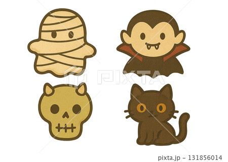 ハロウィンのなかまのミニキャラです ハロウィンのなかまのミニキャラです 131856014