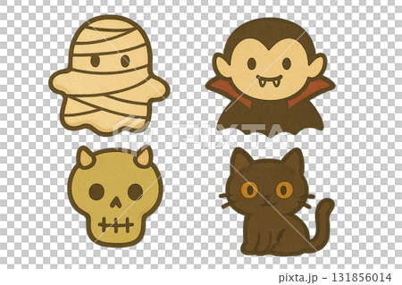 ハロウィンのなかまのミニキャラです ハロウィンのなかまのミニキャラです 131856014