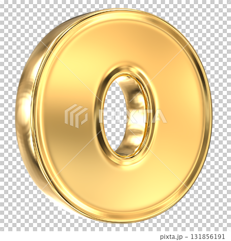 Number 0 Gold 3D Number 0 Gold 3D 131856191
