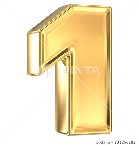 Number 1 Gold 3D Number 1 Gold 3D 131856192