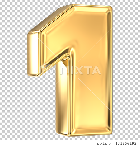 Number 1 Gold 3D Number 1 Gold 3D 131856192