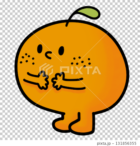 illustration of cartoon cute orange  131856355
