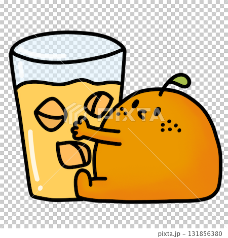 illustration of a glass of orange juice cartoon illustration of a glass of orange juice cartoon 131856380