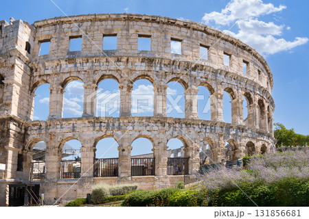 Roman amphitheater Pula Croatia historic architecture landmark Roman amphitheater Pula Croatia historic architecture landmark 131856681