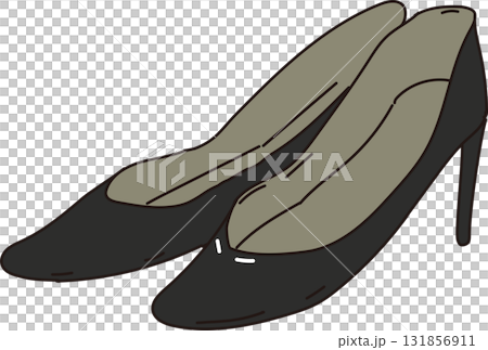 高跟鞋_黑色插圖 高跟鞋_黑色插圖 131856911
