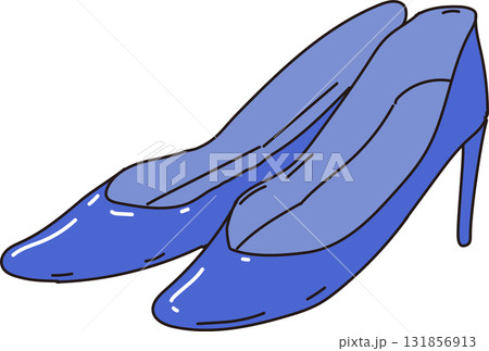 ハイヒール_Blue イラスト 131856913