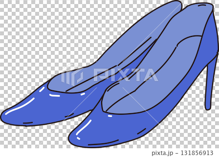 ハイヒール_Blue イラスト 131856913
