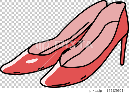 High heels_Red illustration 131856914