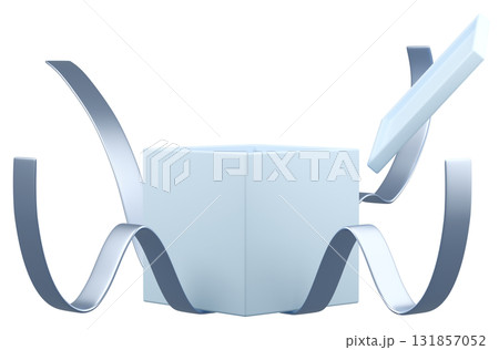 3Dイラスト_プレゼント_水色 3Dイラスト_プレゼント_水色 131857052