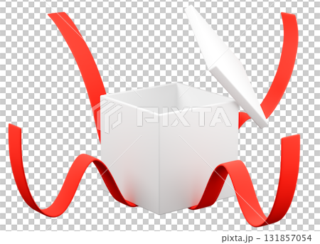 3D illustration_gift_red 131857054