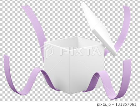 3D illustration_present_purple 131857063
