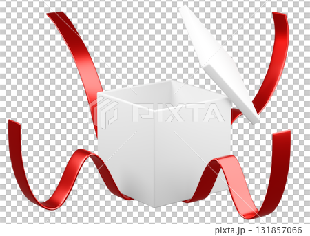 3Dイラスト_プレゼント_赤 131857066