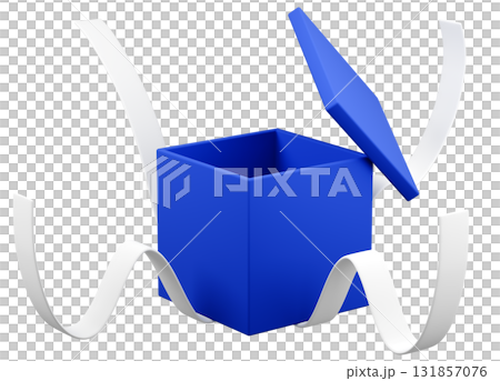 3Dイラスト_プレゼント_青 3Dイラスト_プレゼント_青 131857076
