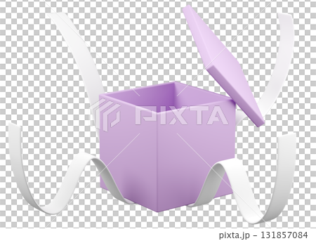 3Dイラスト_プレゼント_紫 3Dイラスト_プレゼント_紫 131857084