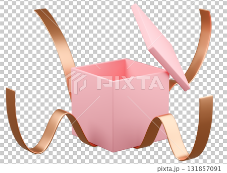 3D illustration_present_pink 131857091