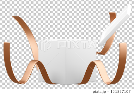 3D 插畫_禮物_金色 131857107