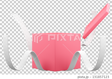 3D illustration_present_pink 131857123