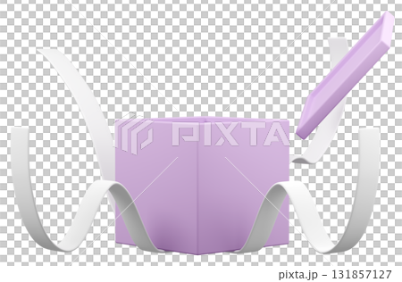 3D illustration_present_purple 3D illustration_present_purple 131857127