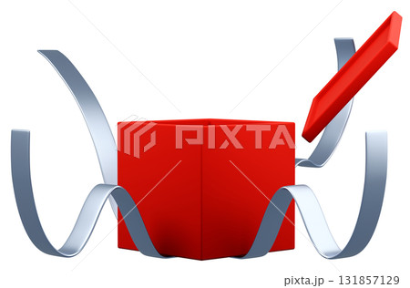 3Dイラスト_プレゼント_赤 3Dイラスト_プレゼント_赤 131857129