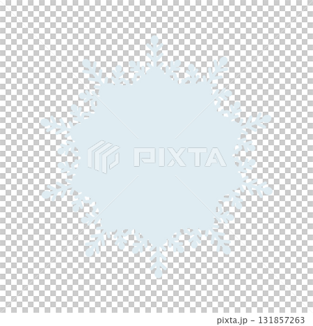 レース風フレーム枠イラスト素材 淡いブルー 雪の結晶イメージ 白背景 ベクターpng透明 レース風フレーム枠イラスト素材 淡いブルー 雪の結晶イメージ 白背景 ベクターpng透明 131857263