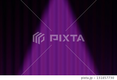 背景素材_幕とスポットライト_紫 131857730