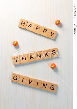 Autumn Thanksgiving Words with Pumpkin Decoration Autumn Thanksgiving Words with Pumpkin Decoration 131857746