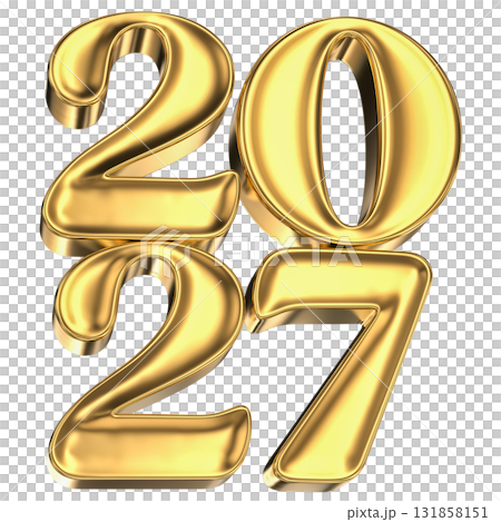 Number 2027gold 3D For New Year 2027 131858151