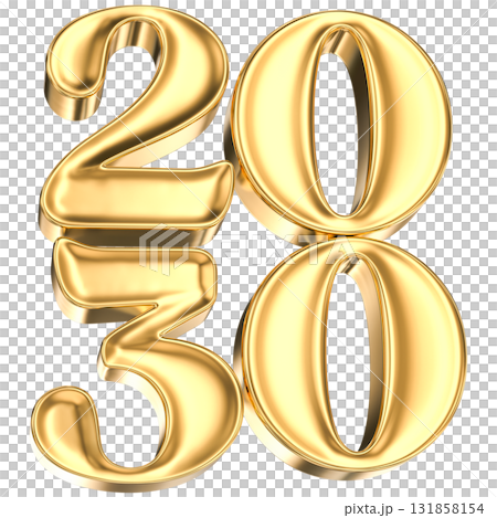 Number 2030 gold 3D For New Year 2030 Number 2030 gold 3D For New Year 2030 131858154