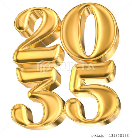 Number 2035 gold 3D For New Year 2035 Number 2035 gold 3D For New Year 2035 131858158