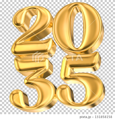 Number 2035 gold 3D For New Year 2035 Number 2035 gold 3D For New Year 2035 131858158