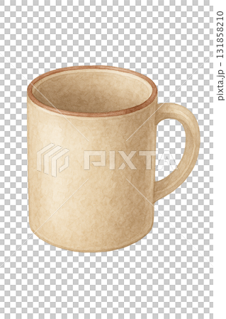 陶瓷杯－簡單而溫暖的剪紙插圖 131858210