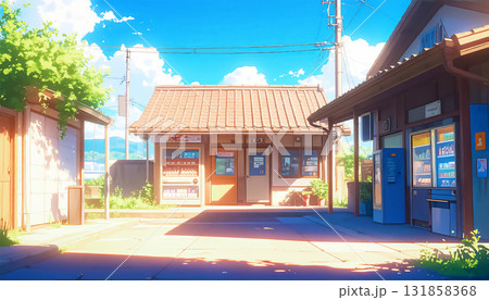 道の駅の駅舎がある風景 道の駅の駅舎がある風景 131858368