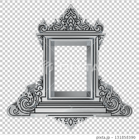 antique sculpture of stone columns isolated on white 131858390