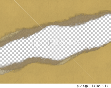 破れた紙 背景素材 段ボール 131859215