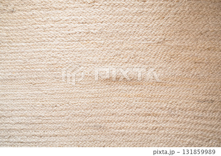 White jute rug texture with warm color 131859989