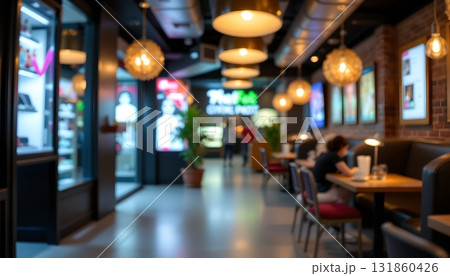 An interior space of a contemporary or co working environment with a clean and bright ambiance An interior space of a contemporary or co working environment with a clean and bright ambiance 131860426