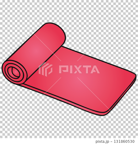 Rolled Yoga Exercise Mat Violet Illustration Transparent Background Fitness Doodle Rolled Yoga Exercise Mat Violet Illustration Transparent Background Fitness Doodle 131860530