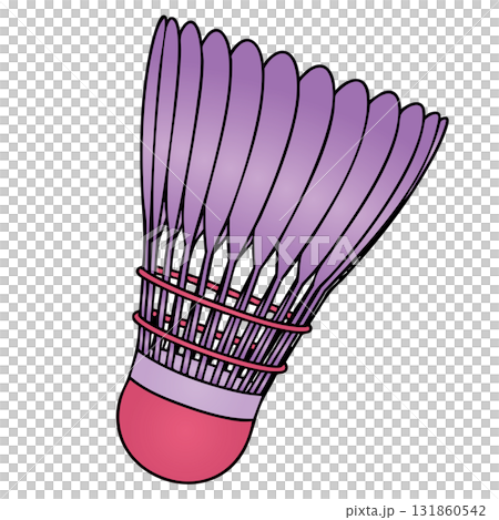 Badminton Shuttlecock Violet Illustration Transparent Background Sport Gear Doodle Badminton Shuttlecock Violet Illustration Transparent Background Sport Gear Doodle 131860542