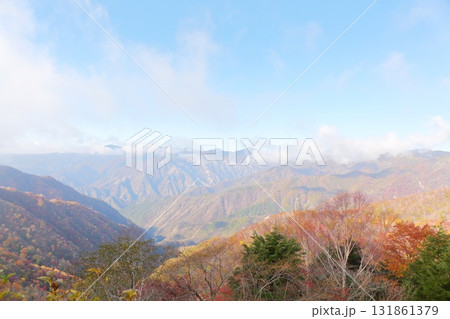 栃木　日光　中禅寺湖展望台付近からの眺望（足尾側） 131861379